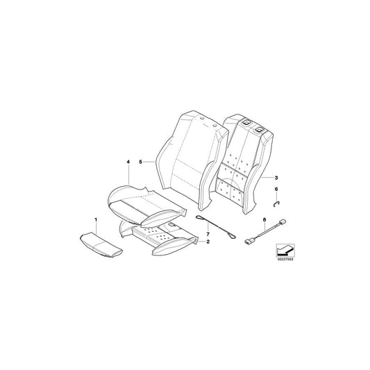 Genuine BMW 52103421849 E83 E83 Seat Cover Leather TABAK (Inc. X3 3.0sd, X3 2.0i & X3 2.0d) | ML Performance UK Car Parts