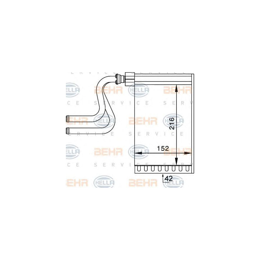 Hella 8FH 351 024-261 Heater Matrix