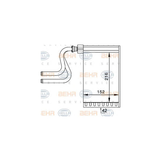 Hella 8FH 351 024-261 Heater Matrix