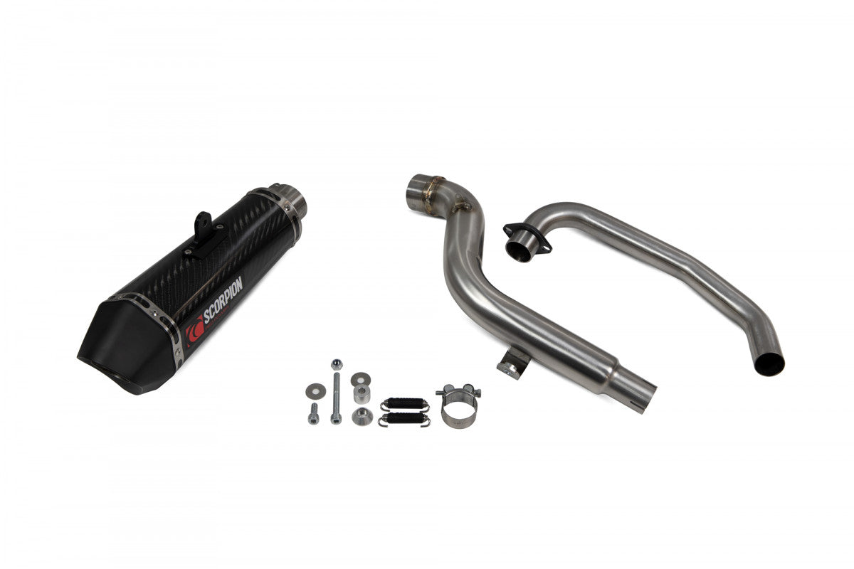 Scorpion RHA182SYSCEO Honda CB125 F Serket Taper Full System - Carbon Fibre Sleeve | ML Performance UK UK