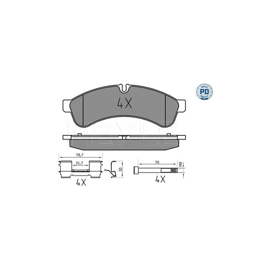 Meyle 025 292 3122/Pd Brake Pad Set For Iveco Daily