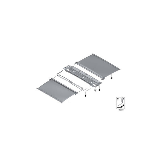 Genuine BMW 54107409198 Roller Sunblind Alcantara Rear ELFENBEINWEISS (Inc. 750iX, 750LdX & 740LeX) | ML Performance UK