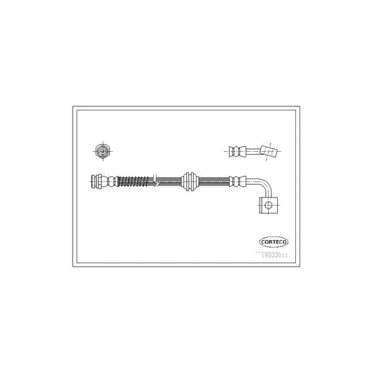 Corteco 19033011 Brake Hose For Kia Sedona I (Up) | ML Performance UK