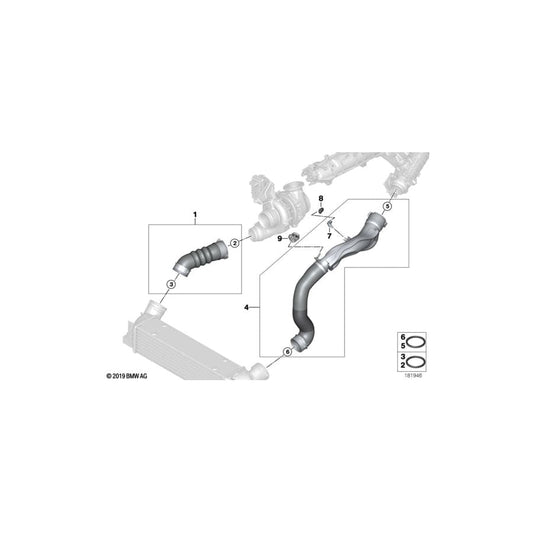 Genuine BMW 11617807986 E70 E71 Charge Air Line (Inc. X5 30dX, X6 30dX & X6 40dX) | ML Performance UK Car Parts