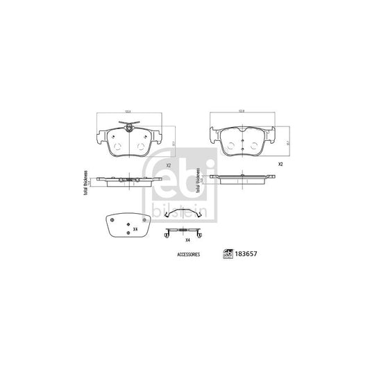 Febi Bilstein 183657 Brake Pad Set