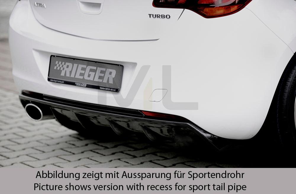 Rieger 00099848 Opel Astra J Rear Diffuser 4 | ML Performance UK Car Parts
