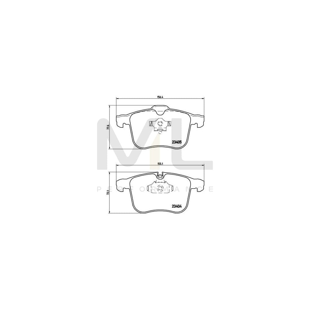 Brembo P 59 046 Brake Pad Set Directional Brake Pads, Prepared For Wear Indicator | ML Performance Car Parts