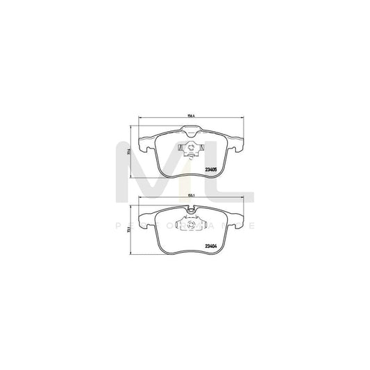 Brembo P 59 046 Brake Pad Set Directional Brake Pads, Prepared For Wear Indicator | ML Performance Car Parts