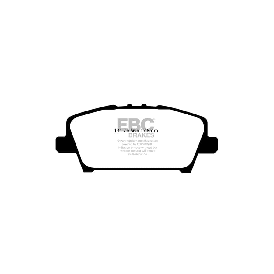 EBC PD01KF643 Honda Civic Greenstuff Front Brake Pad & Plain Disc Kit  - TRW Caliper 2 | ML Performance UK Car Parts