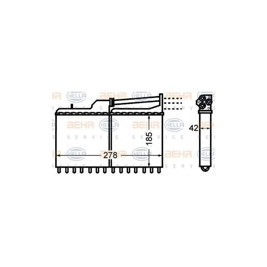 Hella 8FH 351 308-061 Heater Matrix