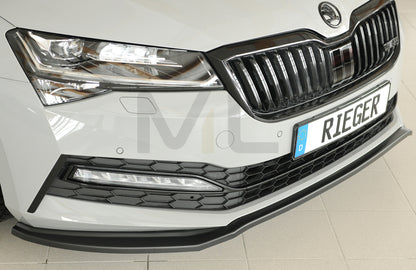 Rieger 00079047 Skoda 3T 3V Superb III Front Splitter 7 | ML Performance UK Car Parts