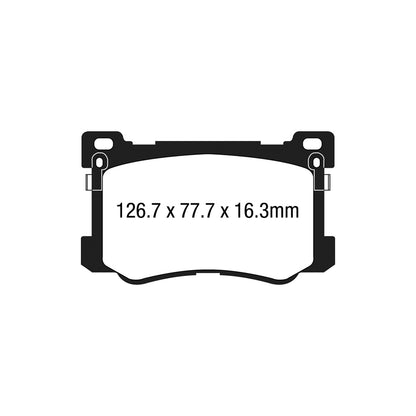 EBC DP23048 Hyundai Genesis Greenstuff Front Brake Pads - Brembo Caliper 2 | ML Performance UK Car Parts