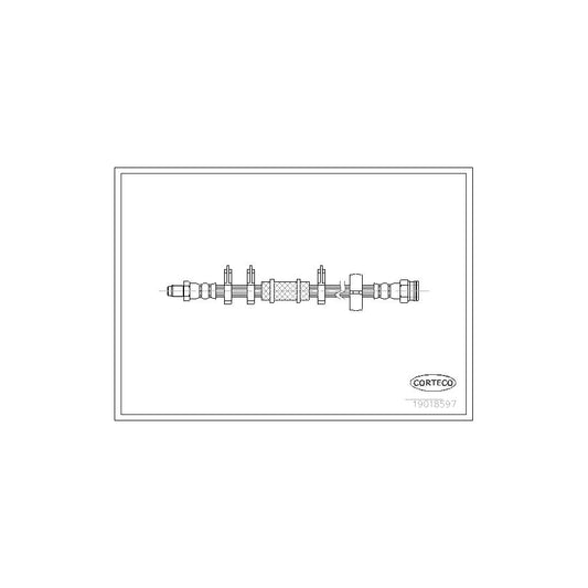 Corteco 19018597 Brake Hose For Fiat Uno Hatchback (146) | ML Performance UK