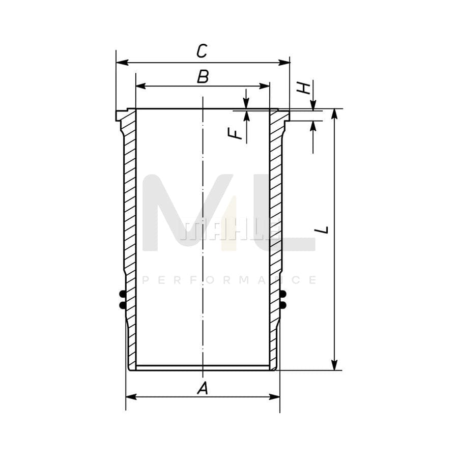 MAHLE ORIGINAL 151 WN 23 01 Cylinder Sleeve 128,0mm | ML Performance Car Parts