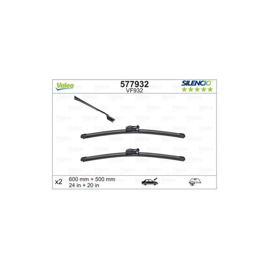 Valeo Silencio Flat Blade Set 577932 Wiper Blade | ML Performance UK Car Parts