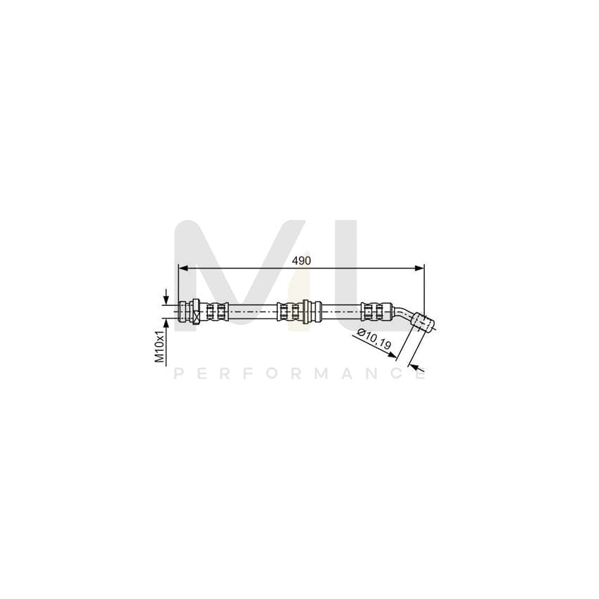 BOSCH 1 987 476 895 Brake Hose 474mm, M10x1 | ML Performance Car Parts