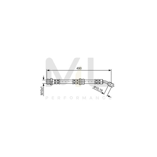 BOSCH 1 987 476 895 Brake Hose 474mm, M10x1 | ML Performance Car Parts