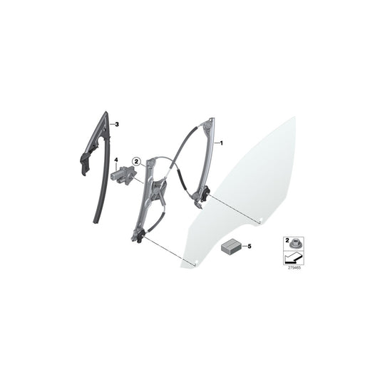 Genuine BMW 51337268797 Window Lifter Without Motor,Front Left (Inc. 640dX, 650iX 4.4 & 640d) | ML Performance UK