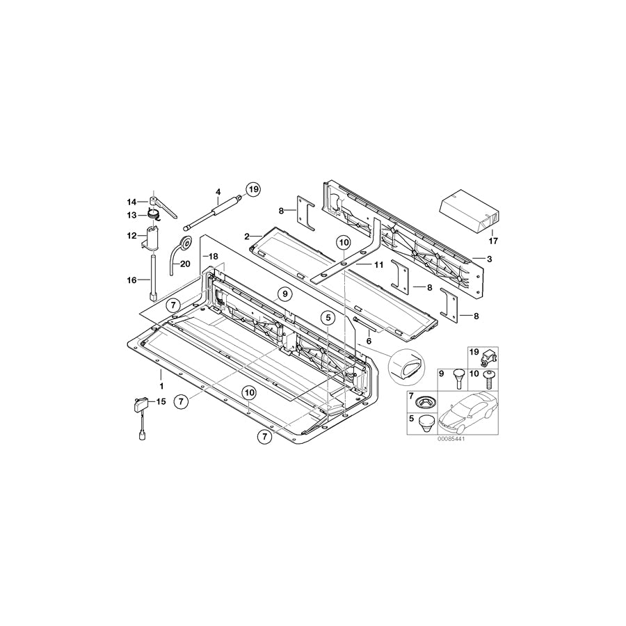 Genuine BMW 54318236844 E64 E46 Wheather Protection Cap (Inc. 330Ci, 323Ci & M6) | ML Performance UK