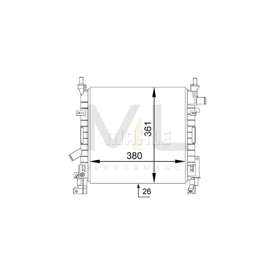 MAHLE ORIGINAL CR 1350 000S Engine radiator Brazed cooling fins | ML Performance Car Parts