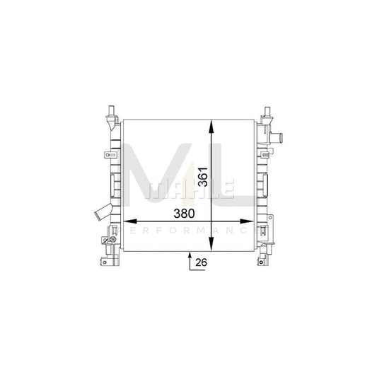 MAHLE ORIGINAL CR 1350 000S Engine radiator Brazed cooling fins | ML Performance Car Parts