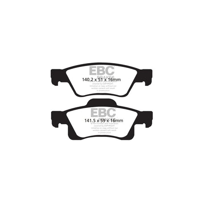 EBC PDKR296 Dodge Jeep Ultimax Rear Brake Pad & Plain Disc Kit - ATE Caliper (Inc. Durango & Grand Cherokee) 2 | ML Performance UK Car Parts
