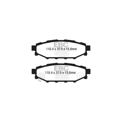 EBC DP31584C Subaru Redstuff Rear Brake Pads - Akebono Caliper (Inc. Impreza, Legacy, Outback) 2 | ML Performance UK Car Parts