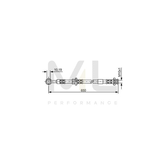 BOSCH 1 987 476 364 Brake Hose for NISSAN PRIMERA 636mm, M10x1 | ML Performance Car Parts
