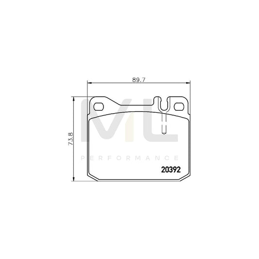 Hella 8DB 355 017-461 Brake Pad Set Prepared For Wear Indicator | ML Performance Car Parts