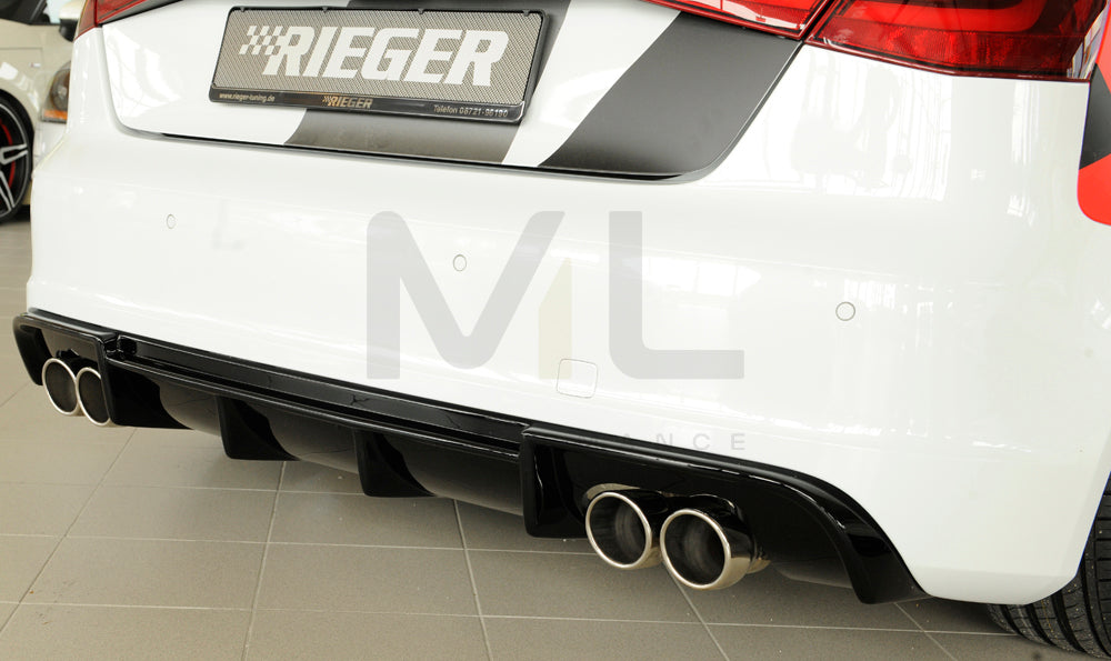 Rieger 00088172 Audi 8V S3 Rear Diffuser 3 | ML Performance UK Car Parts