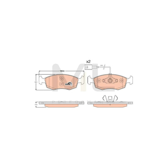 TRW Cotec Gdb1900 Brake Pad Set Incl. Wear Warning Contact | ML Performance Car Parts