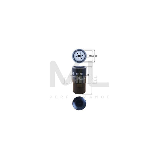 MAHLE ORIGINAL KC 98 Fuel filter Spin-on Filter | ML Performance Car Parts