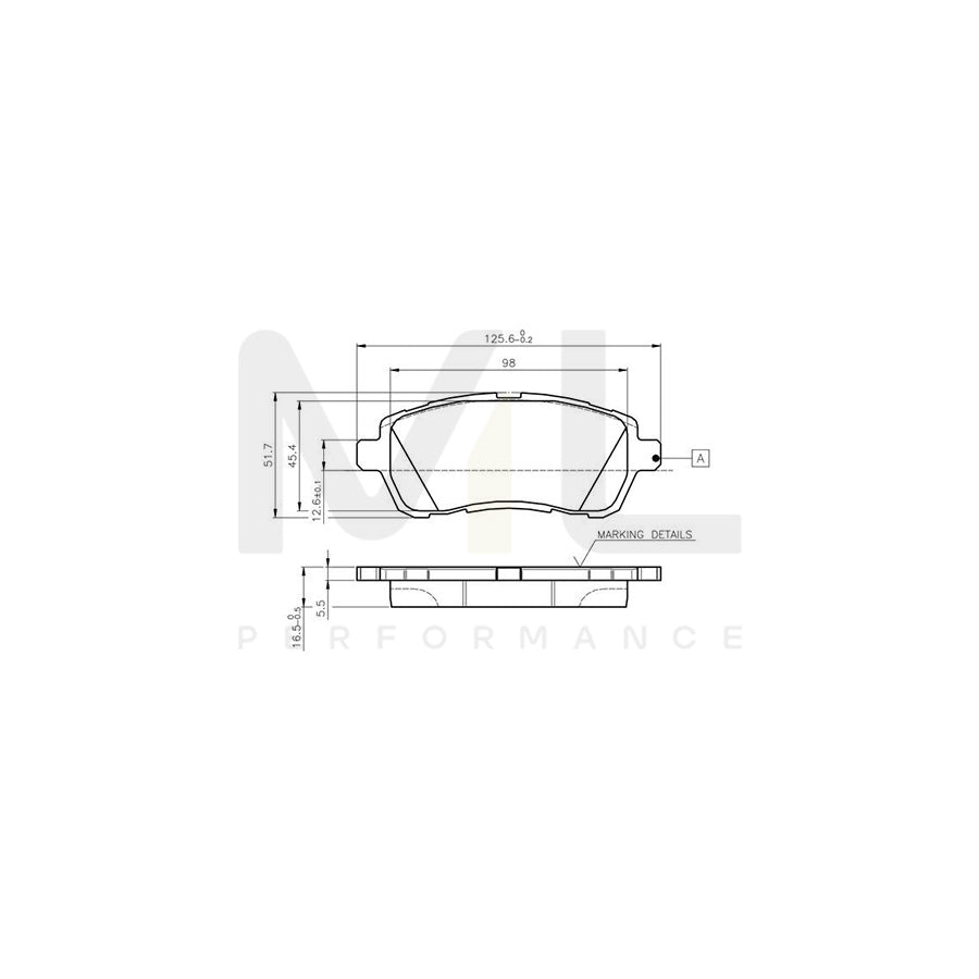 Bosch 0986Tb3083 Brake Pad Set Excl. Wear Warning Contact  | ML Performance Car Parts