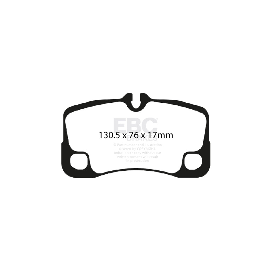 EBC PD04KR383 Porsche 911 (997) Bluestuff Rear Brake Pad & Plain Disc Kit - Brembo Caliper 2 | ML Performance UK Car Parts