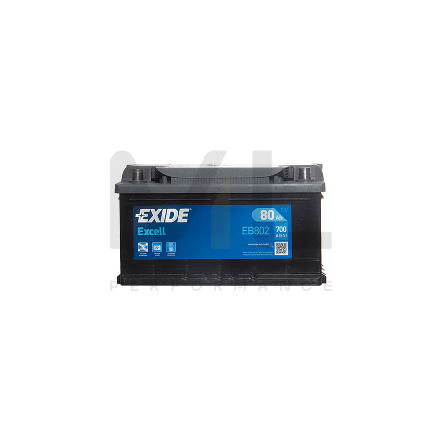 Exide Excel Car Battery 110 (80Ah) - 3 Year Guarantee | ML Performance UK Car Parts