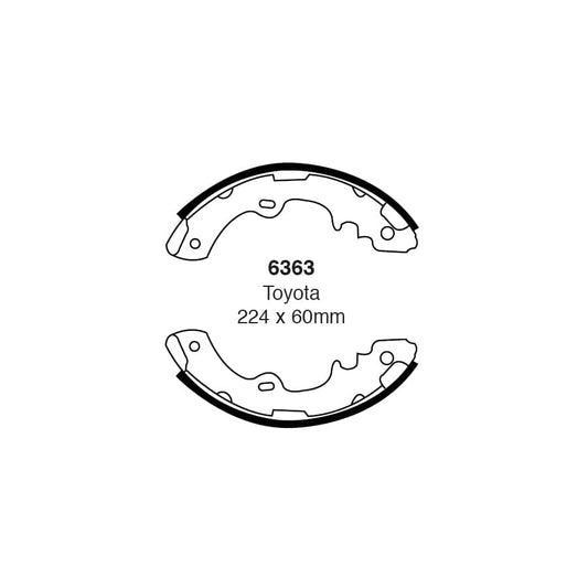 EBC 6363 Toyota Hi-Lux Rear Brake Shoes 1 | ML Performance UK Car Parts