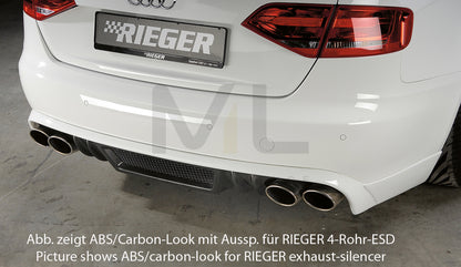 Rieger 00055507 Audi B8 B81 A4 Rear Diffuser 3 | ML Performance UK Car Parts