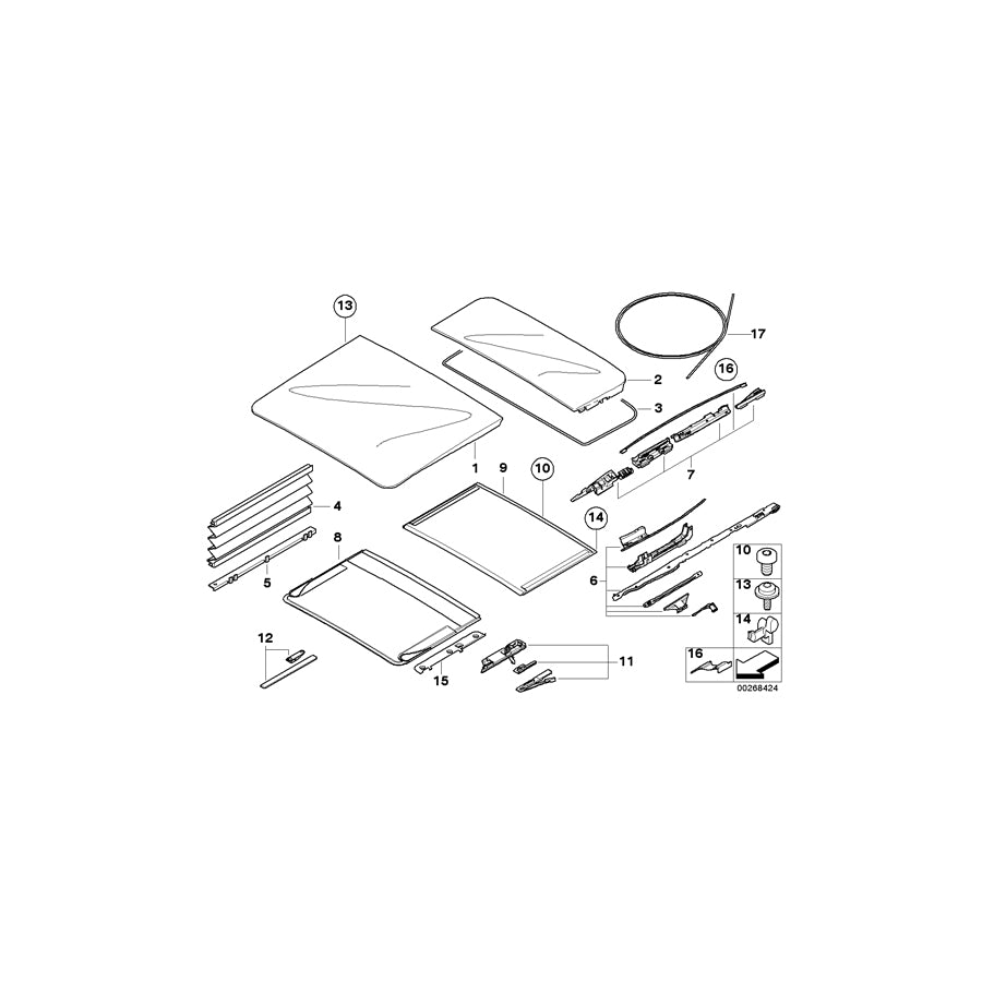 Genuine BMW 54137199481 E70 Supended Headliner, Front SAVANNABEIGE (Inc. X5 3.0sd, X5 35iX & X5 4.8i) | ML Performance UK