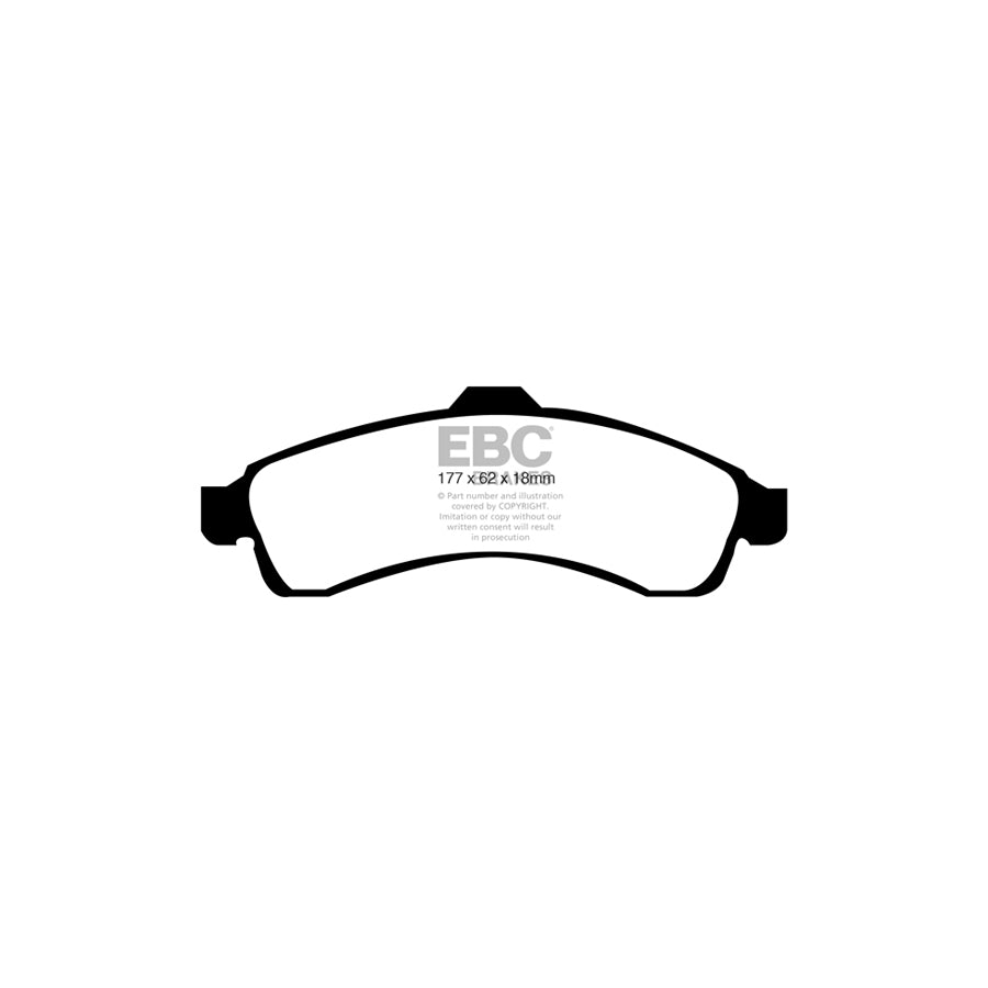 EBC DP61618 Chevrolet Saab Greenstuff Front Brake Pads (Inc. Trailblazer & 9-7X) 2 | ML Performance UK Car Parts