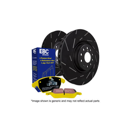 EBC PD08KF266 Honda Civic Yellowstuff Front Brake Pad & USR Disc Kit - TRW Caliper 1 | ML Performance UK Car Parts
