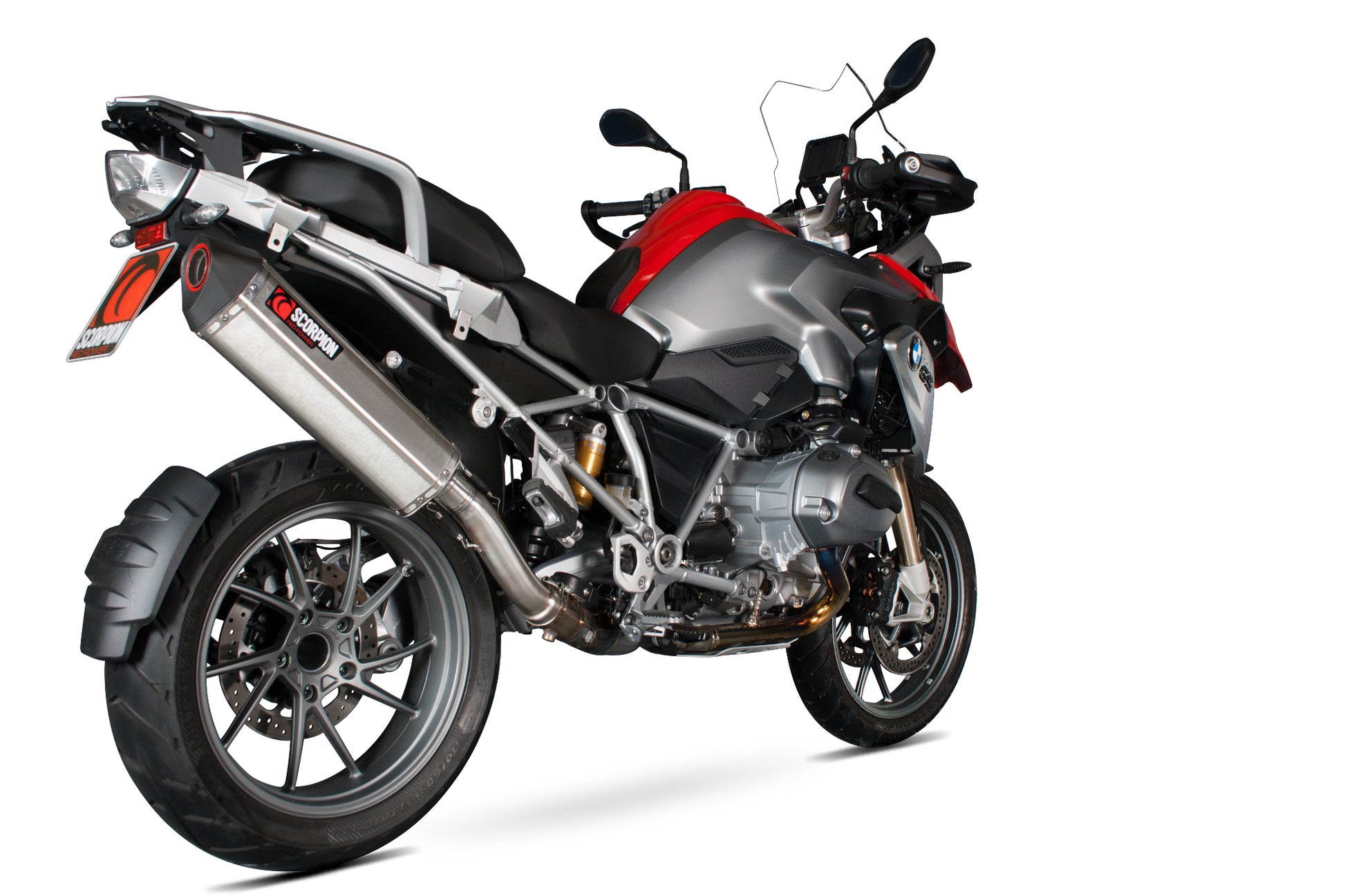 Scorpion RBM69SEO BMW R1200 GS Serket Parallel Slip-On - Brushed Stainless Steel Sleeve | ML Performance UK UK