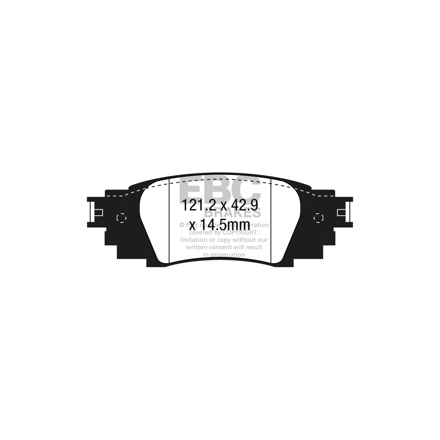 EBC DP23080 Lexus Toyota Greenstuff Rear Brake Pads - Akebono Caliper (Inc. ES300h & Camry) 2 | ML Performance UK Car Parts
