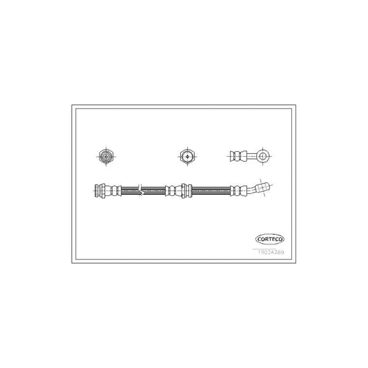 Corteco 19034289 Brake Hose For Kia Rio I Saloon (Dc) | ML Performance UK
