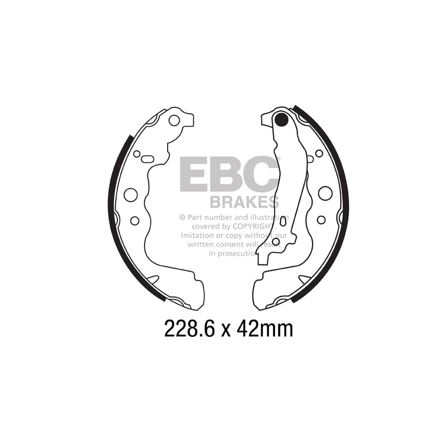 EBC 6699 Dacia Mercedes-Benz Renault Rear Brake Shoes 1 | ML Performance UK Car Parts