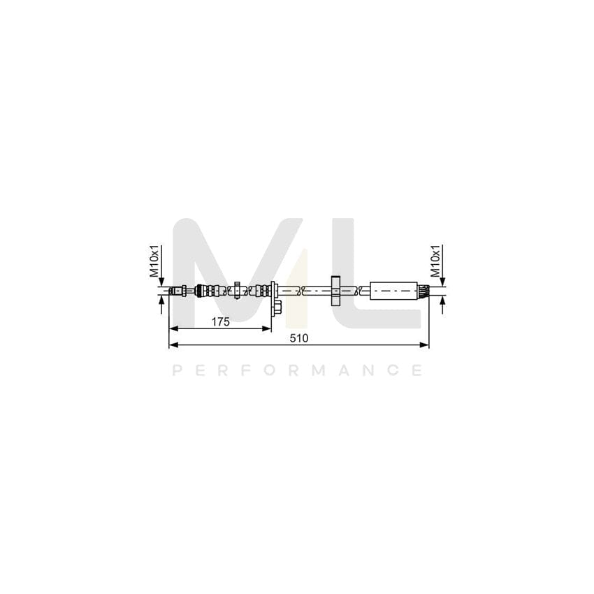 BOSCH 1 987 481 453 Brake Hose 461mm, M10x1 | ML Performance Car Parts
