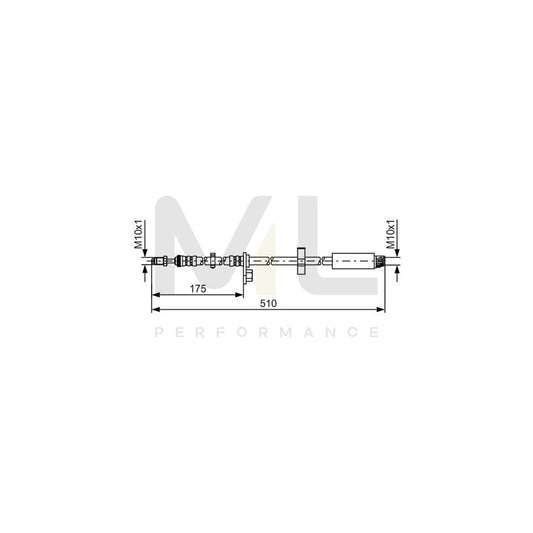 BOSCH 1 987 481 453 Brake Hose 461mm, M10x1 | ML Performance Car Parts
