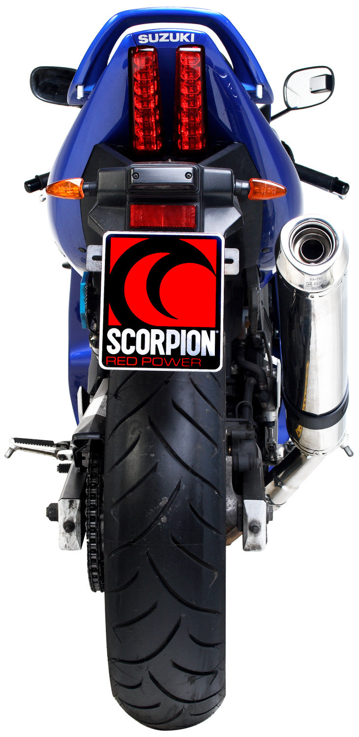 Scorpion ESI84SEO Suzuki SV650 Factory Oval Slip-On - Polished Stainless Steel Sleeve | ML Performance UK UK