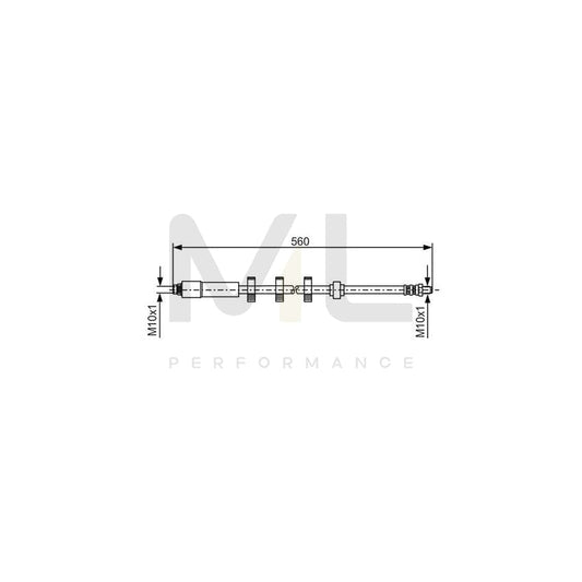 BOSCH 1 987 481 290 Brake Hose for PEUGEOT 406 Coupe 537mm, M10x1 | ML Performance Car Parts