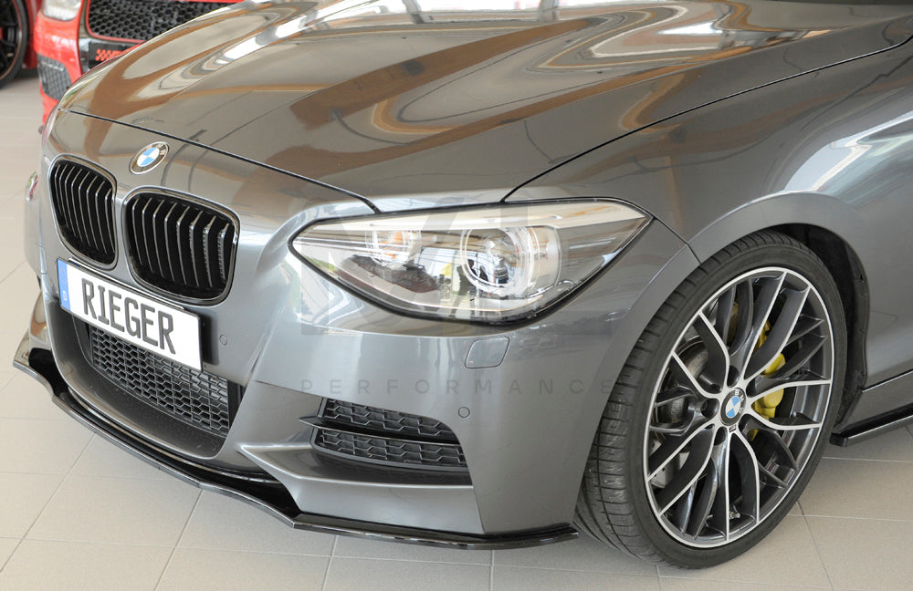 Rieger 00088081 BMW 1 Series F20 F21 Front Splitter 4 | ML Performance UK Car Parts