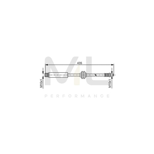 BOSCH 1 987 476 182 Brake Hose 407mm, M10x1 | ML Performance Car Parts